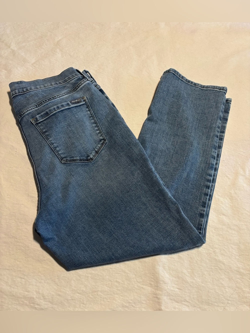 Eddie Bauer Women's Medium Blue Straight High Rise Crop Jeans